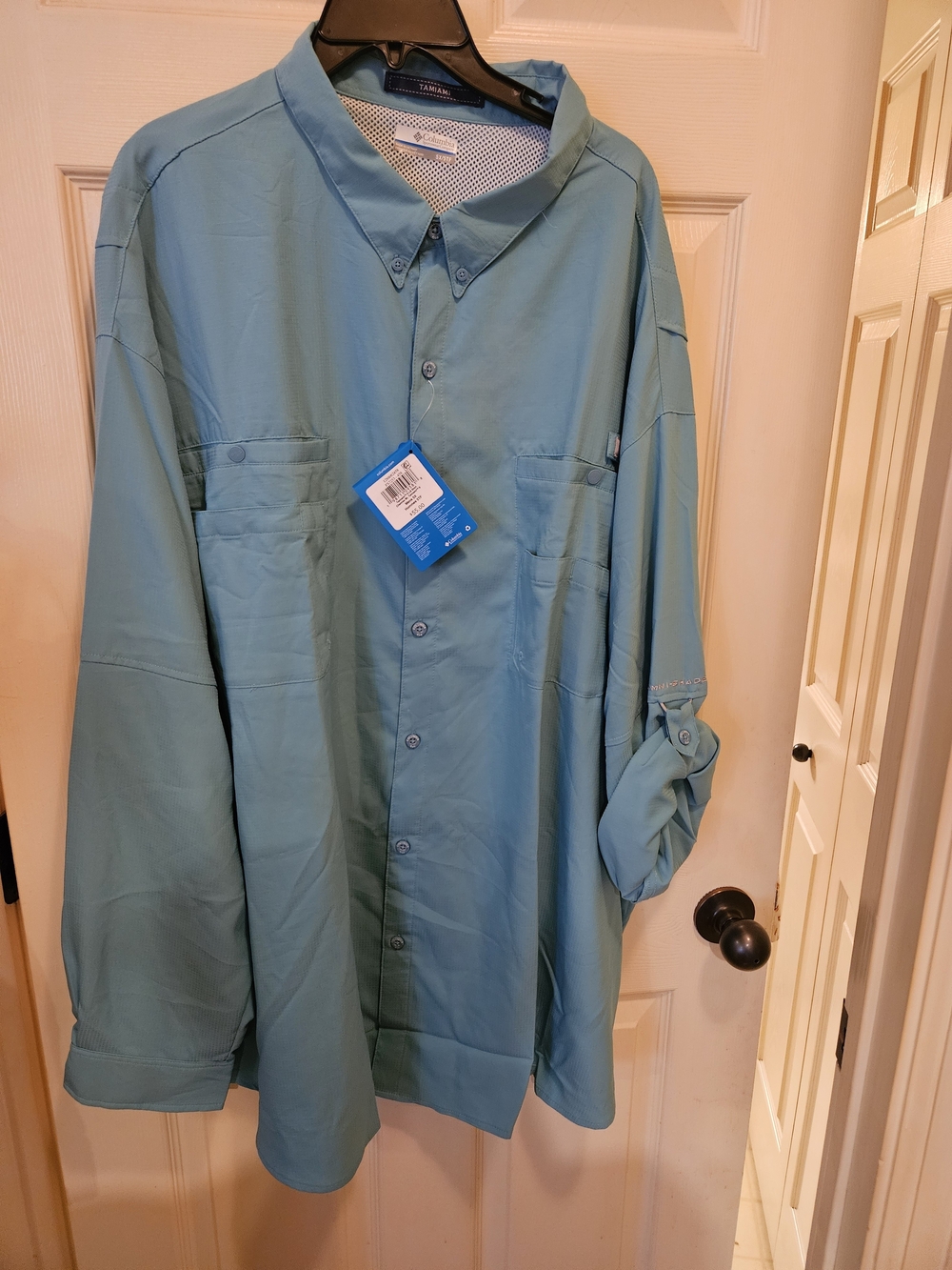 Columbia Men's Long-Sleeve Button Shirt Jacket - Aqua